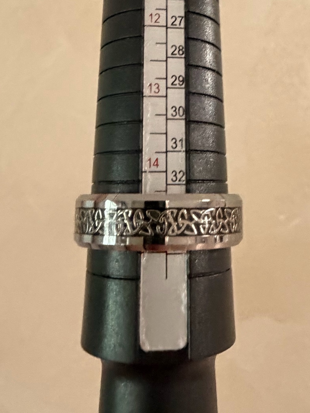 King Will Tungsten Carbide Silver Celtic Trinity Knot Ring Mens Size 15 Band